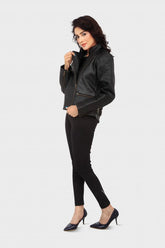 HAARLEM Women KUZE 11190 Leather Jacket Black